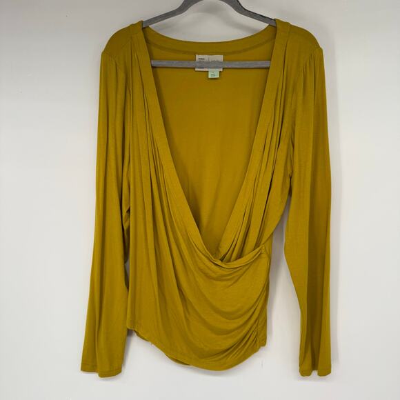 Mustard Wrap Blouse - Picture 2 of 8